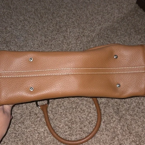 Dooney & Bourke Double Pocket Tote, Brown Leather - Picture 7 of 8